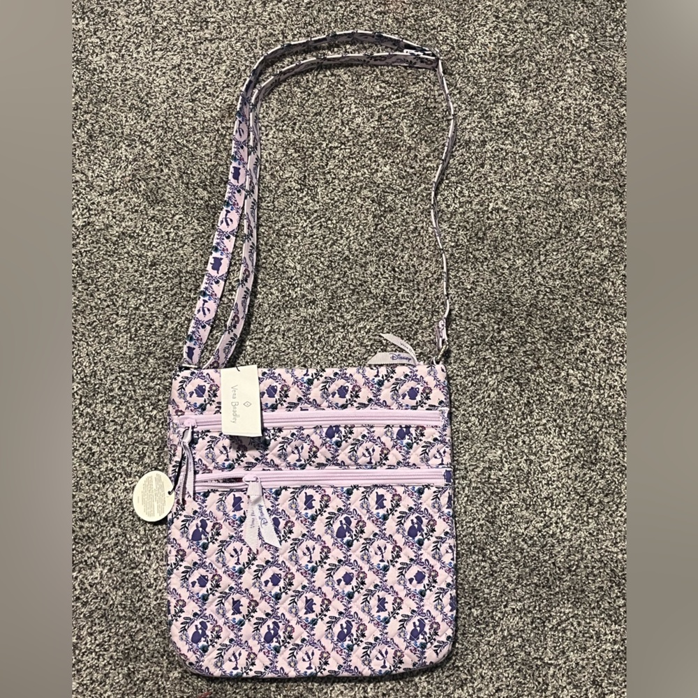 Vera Bradley Beauty and the Beast Triple Zip Crossbody Bag